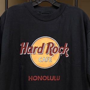 Vintage 80s 90s Hard Rock Cafe Honolulu Hawaii Single Stitch Hanes Tee NOS